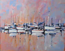 Buy Sunset Over Morston Creek. Original Acrylic Painting • 25£