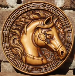 Buy Horse Head Wooden Wall Art Wood Carved Gift For House • 23.15£