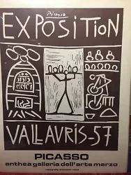 Buy Picasso Exposition VALLAVRIS-57  Anthea Galleria Dell'arte Marzo  Litho,poster • 4,331.22£