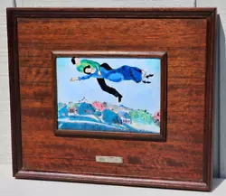 Buy Marc Chagall After Enamel On Copper Plaque Wood Framed Mcm Spain • 632.72£