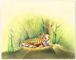 Buy Hand Miniature Painting Of Tiger Handmade Super Fine Nature Artwork 14x11 Inches • 1,109.80£