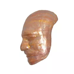 Buy Handmade Half-Face Theatre Mask Art Mixed Media 8.5” X 5.5” Prop Copper Color • 8.31£
