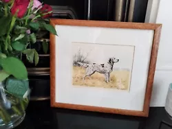 Buy Framed Original Paul Wood Painting English Setter Colour Etching In Wooden Frame • 7.50£