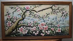 Buy CHERRY BLOSSOM TREE - LARGE Framed Oil Painting On Canvas, Indistinctly Signed • 1,200£