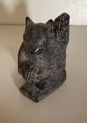 Buy Squirrel Canadian Wolf Sculpture Original Hand Carved Soap Stone 2.5” X 3.5  • 6£