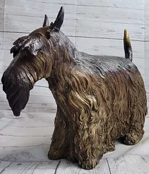 Buy Lost Wax Scottish Terrier Dog Bronze Sculpture Statue Garden Backyard Artwork • 755.05£