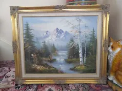 Buy Framed Original Oil On Canvas Mountain Scene Signed By Holman • 58£