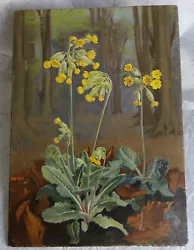 Buy 1943  Spring Cowslips Flowers Oil Painting On Board Heda Armour English • 69£