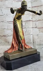 Buy Egyptian Princess By French Artist J.R Colinet Genuine Bronze Sculpture Artwork • 128.05£