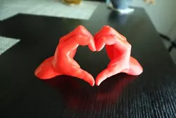 Buy Red Hands HEART Sculpture, 3D Printed Artistic Interlocking Hand HEART 6  X 2.6  • 9.07£