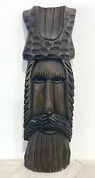 Buy Vintage Hand Carved Wooden Wall Sculpture Of A Bearded Man 40.5 Cm • 60£