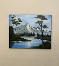 Buy Bob Ross Style Wet On Wet Landscape Painting “Hint Of Springtime” 16x20 In • 103.36£