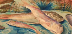 Buy Early 20th Century Watercolour - Three Fish • 42£