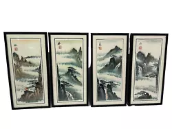 Buy Chinese Four Scenes Of Mountains Traditional Landscapes Framed Prints |G236 I18 • 5.95£