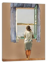 Buy Salvador Dali A Girl At The Window Paint Print On  Framed  Canvas Wall Art • 21.99£