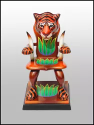Buy Dan Meyer Original Sculpture Tiger Chair Hand Signed Daniel Painting Artwork SBO • 2,673.54£