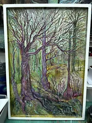 Buy Acrylic Painting Canvas Forest Scene OOAK Signed Original No Print Taken A2 • 80£