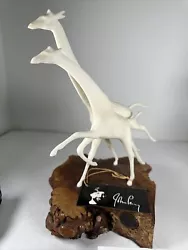Buy Giraffe Mother And Calf Running Sculpture By John Perry  • 42.99£