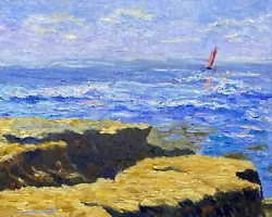 Buy 🎨✨ Oil Painting ORIGINAL Impressionist Painting Seascape Paintings On Canvas • 165.37£