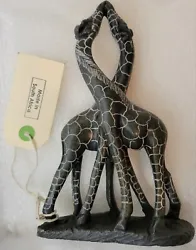 Buy African Shona Art Kissing Giraffe Stone Sculpture - Touch Lips • 50.69£