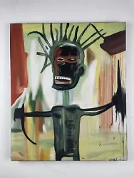 Buy Jean-Michel Basquiat (Handmade) Acrylic Painting On Canvas Signed & Stamped • 597.49£