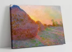Buy Claude Monet, Haystacks -canvas Wall Art Painting Print- Impressionist Landscape • 21.99£