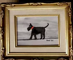 Buy LOWRY DOGS HAIRY MONGREL Original Impressionist Oil Painting L S ROWLY 5X7 • 56.25£