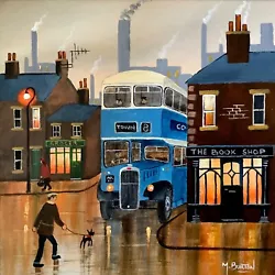 Buy Mal.burton Original Oil Painting. Thats Our Bus Boy Northern Art Direct • 50.99£