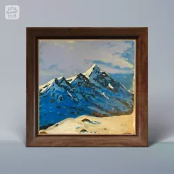 Buy Bob Ross Style Oil Mountains Painting Large Art Tree Landscape Acrylics Art • 354.37£