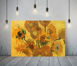 Buy Van Gogh Sunflowers 2 -framed Canvas Painting Wall Art Picture Paper Print • 59.99£