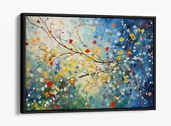 Buy Abstract Pollock Monet Style Painting -float Effect Framed Canvas Wall Art Print • 59.99£