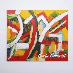 Buy The City Original Acrylic Painting On Canvas, Hand Painted Abstract Art • 2,992.48£