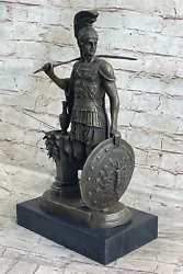Buy Greek Spartan Warrior Roman Soldier Signed Original Bronze Sculpture Statue Deal • 222.13£