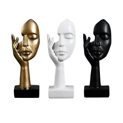 Buy Simple Creative Women Face Art Statue For Study Room Bedroom Decoration • 13.12£
