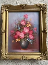Buy 20th Century Still Life Floral Oil Painting - Flowers In Bowl - By Robert Cox • 24.99£