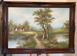 Buy Large Framed Antique Original Oil On Canvas Signed By Enderby • 110£