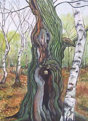Buy Original Painting By Jonathan Annable, Sherwood Forest, Tree • 75£