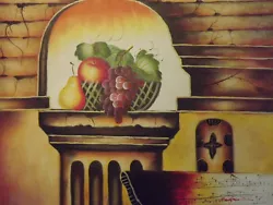 Buy Modern Still Life Fruit Food Large Oil Painting Canvas Modern Contemporary Music • 27.95£