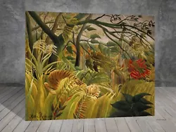 Buy Henri Rousseau Tiger In A Tropical Storm CANVAS PAINTING ART PRINT 1366 • 39.76£