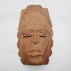 Buy Wooden Tribal Mask Display Hand Crafted Wall Art Decorative Carved West African  • 29.99£