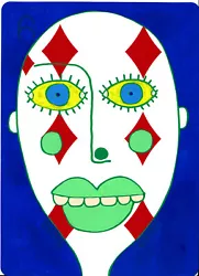 Buy Original Drawing / Painting By Jay Snelling. Outsider Art Brut. Diamond Geezer • 15£