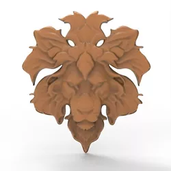 Buy Floral Lion Head STL File For CNC Router Model Relief 3D Printer CNC Carving • 2.32£