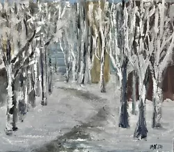 Buy Original Oil Painting, Winter, City, Miniature, Signed By Artist. • 20£