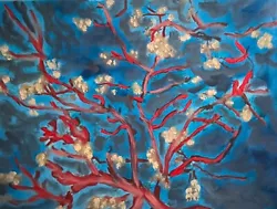 Buy Original Oil Painting By SHY (UK Artist)- Van Gogh Style - Cherry Blossoms • 100£