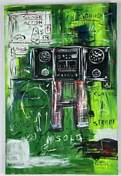 Buy Jean-Michel Basquiat (Handmade) Acrylic Painting On Canvas Signed & Stamped • 434.83£