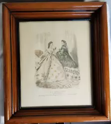 Buy Le Folet Engraving Limited Edition #2371 Hand Painted Wood Frame Luxury Fashion • 23.58£