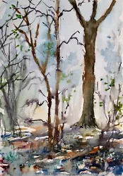 Buy Springing To Life Woods Trees Forest Nature Walk Original Watercolour Painting • 40£