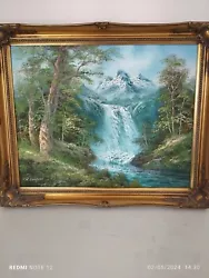 Buy R Danford Mountain Waterfall Scene On Canvas • 59.99£