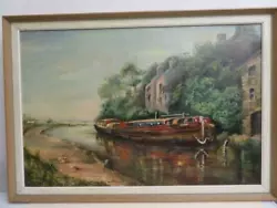 Buy Original Oil Painting Boat Framed Signed Joan Ibbotson  • 122£