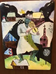 Buy Vintage Art Tile Painted Reproduction Of Fiddler On The Roof Museo De Amsterdam • 229.07£